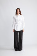 Kenna Ls Bold Sholder Shirt B - Bright White