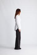 Kenna Ls Bold Sholder Shirt B - Bright White