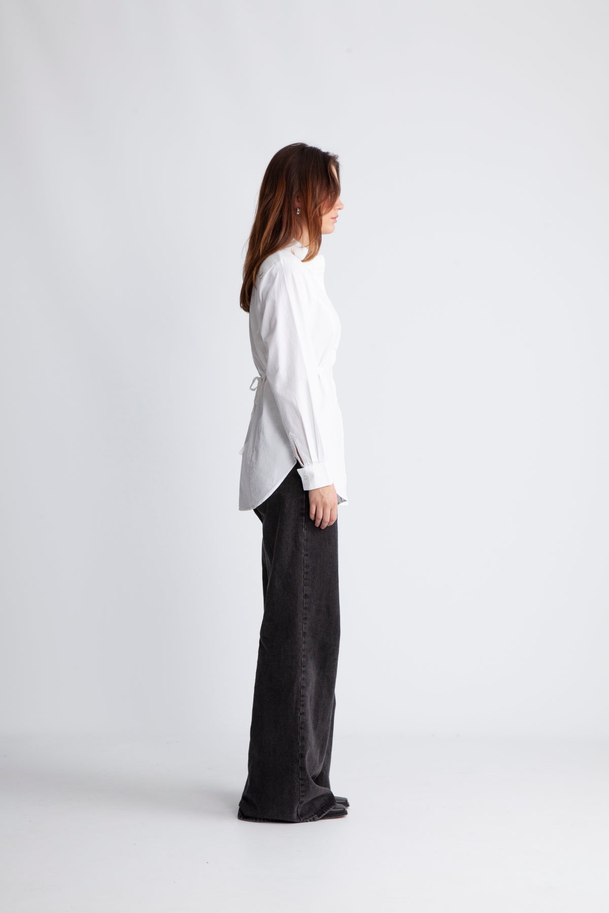 Kenna Ls Bold Sholder Shirt B - Bright White