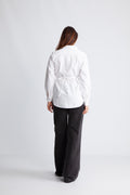 Kenna Ls Bold Sholder Shirt B - Bright White