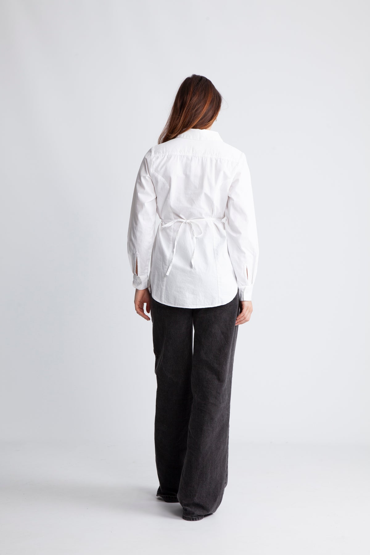 Kenna Ls Bold Sholder Shirt B - Bright White