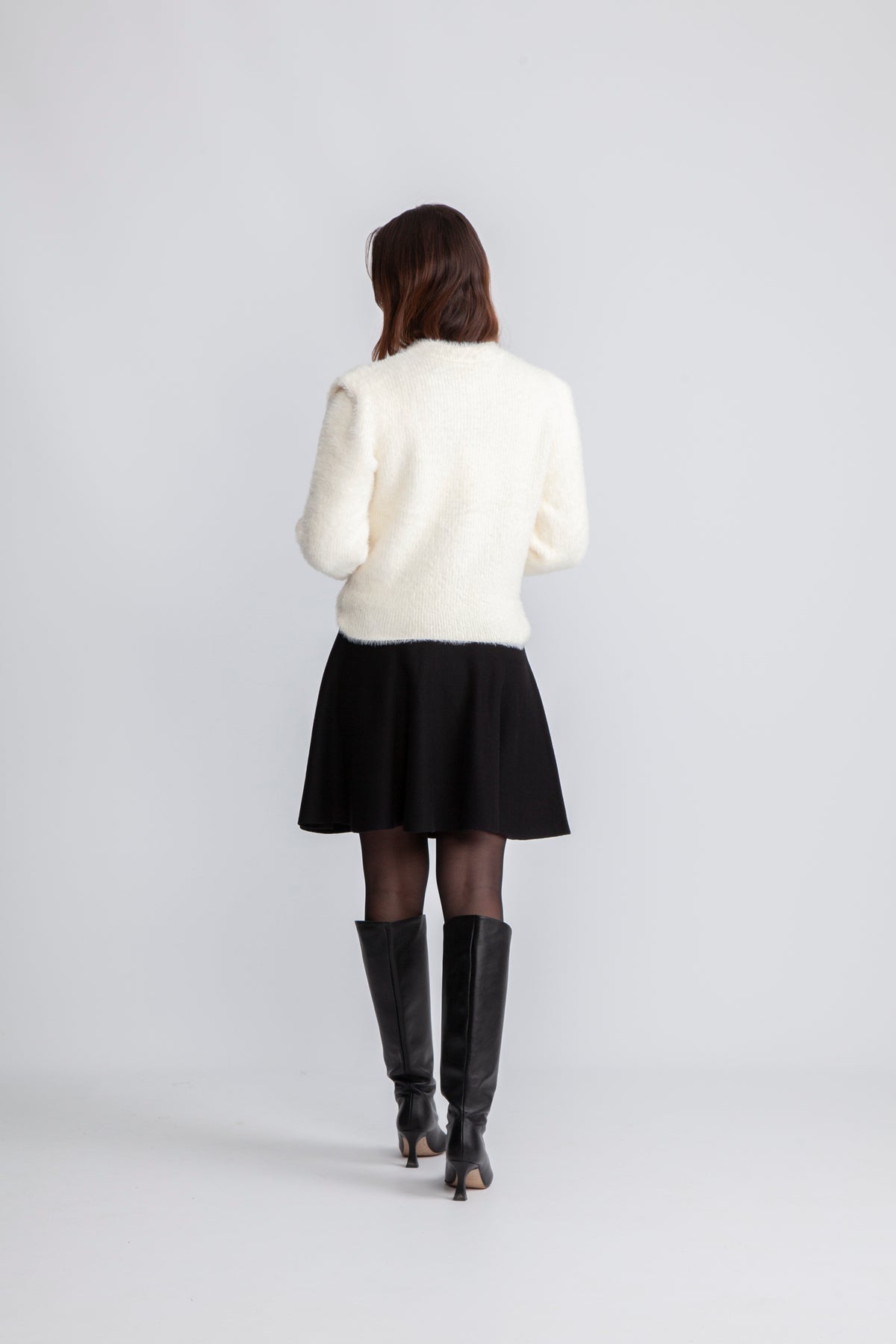 Yasmey Ls Knit Cardigan - Birch