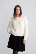 Yasmey Ls Knit Cardigan - Birch