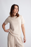 VincentIW Melange Karmen T-Shirt - Vanilla Melange