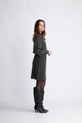 Amari Rachelle Dress - Dark Grey Melange