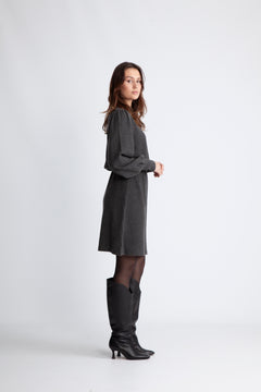 Amari Rachelle Dress - Dark Grey Melange