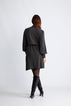 Amari Rachelle Dress - Dark Grey Melange