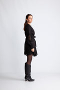 Yassemira Ls Shirt Dress S. - Black