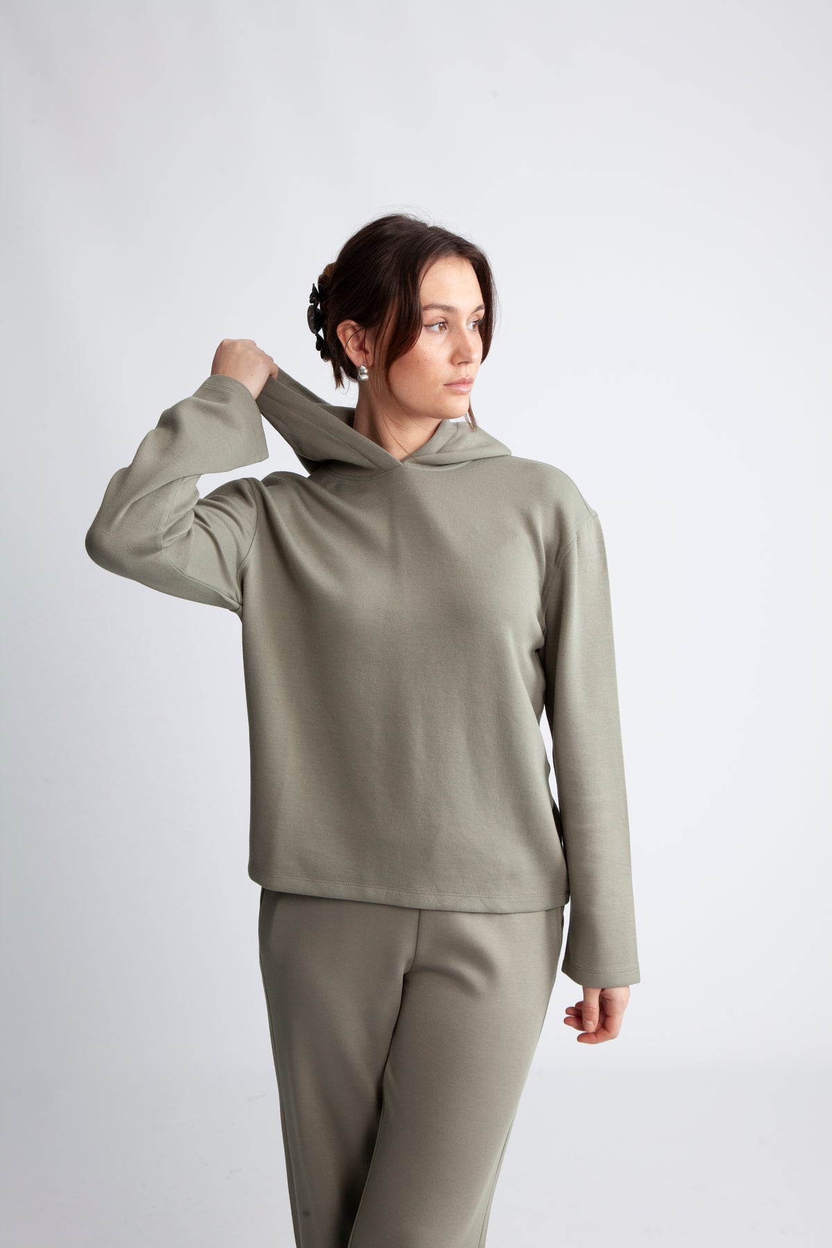 Emma LS Sweat Hoodie - Vetiver