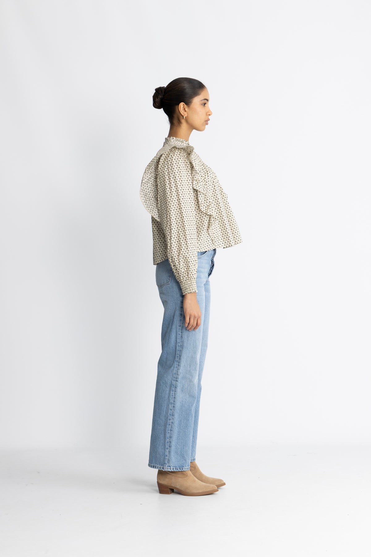 Co'Couture Elsycc Frill Blouse - Bone