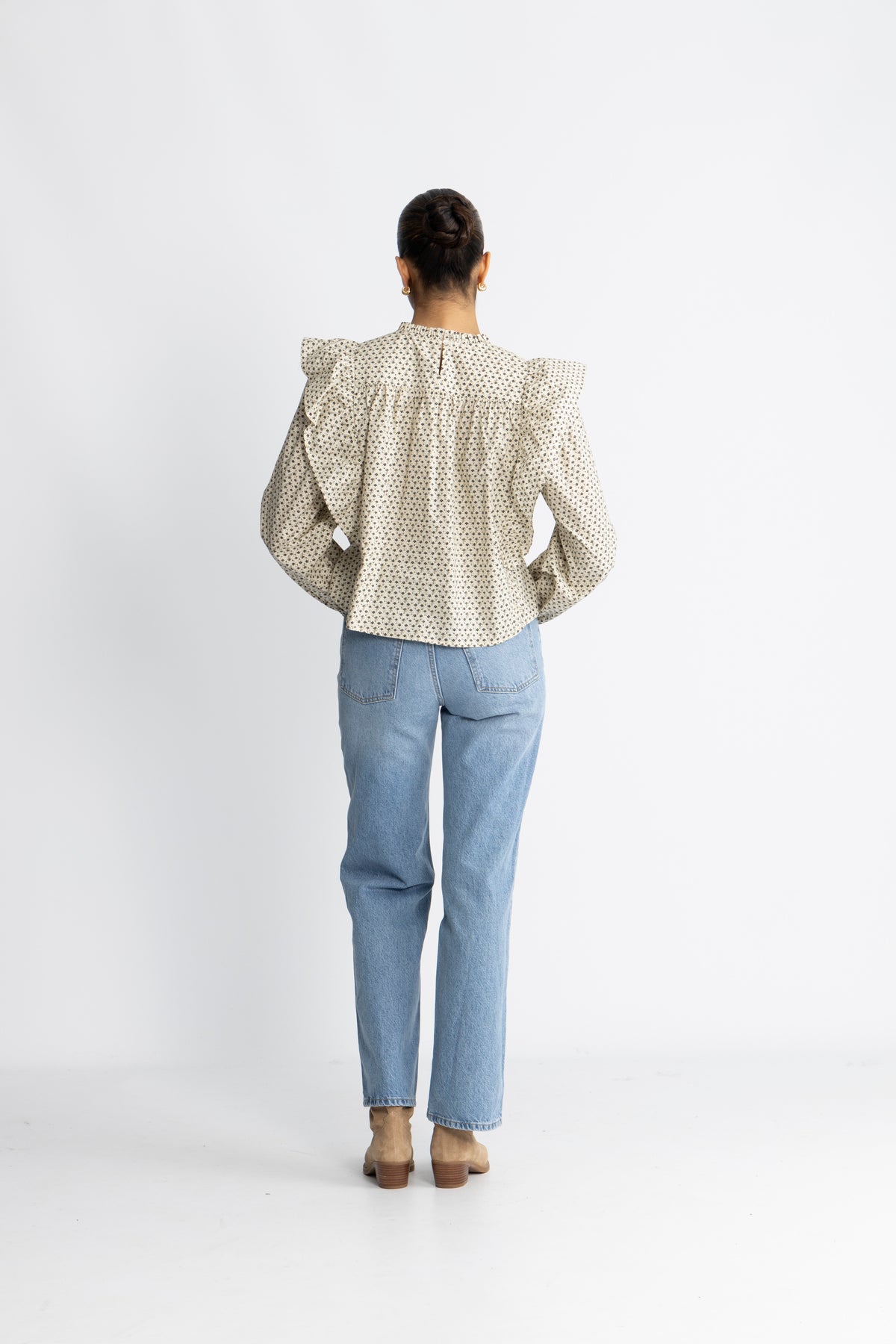 Co'Couture Elsycc Frill Blouse - Bone