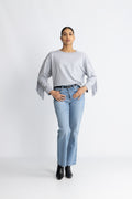 Studcc Fringe Sweat - Light Grey