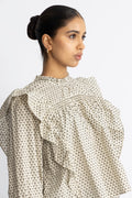 Co'Couture Elsycc Frill Blouse - Bone