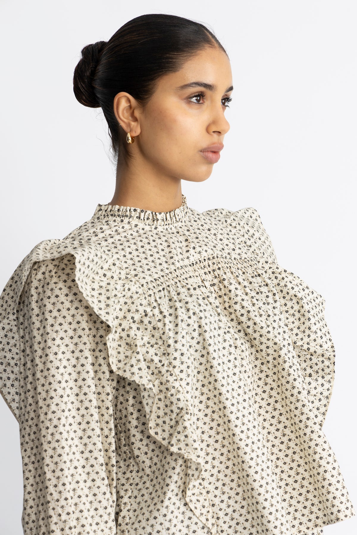 Co'Couture Elsycc Frill Blouse - Bone