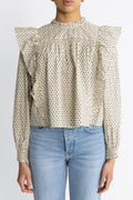 Co'Couture Elsycc Frill Blouse - Bone