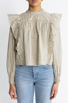 Elsycc Frill Blouse - Bone