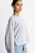Studcc Fringe Sweat - Light Grey