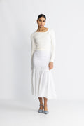 Vida Linen Kjol - Vit