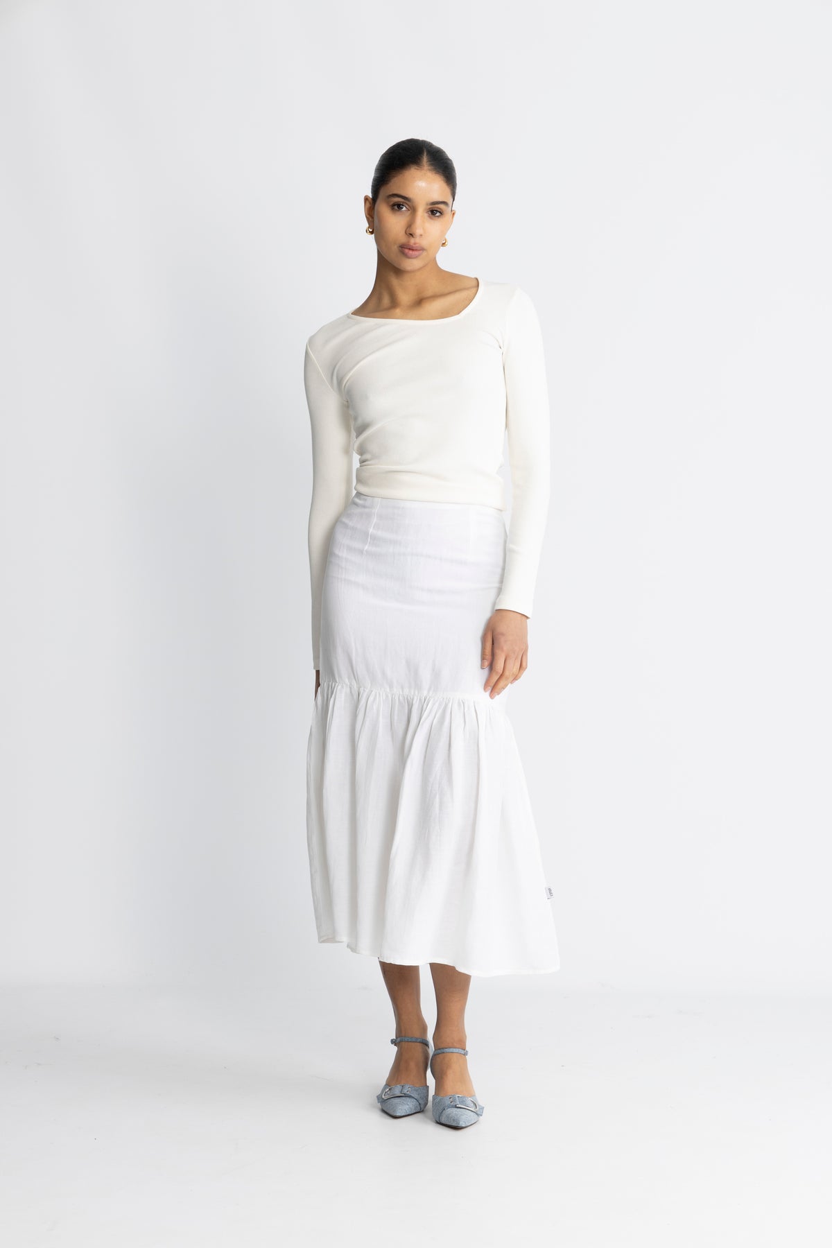 Vida Linen Kjol - Vit