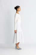 Vida Linen Kjol - Vit