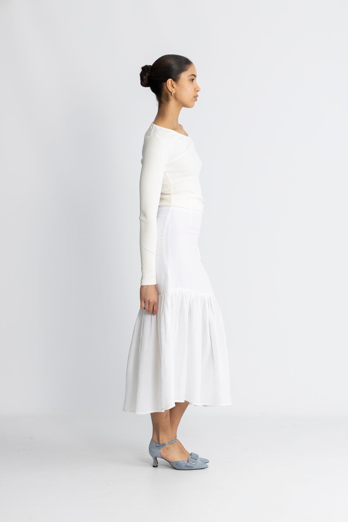 Vida Linen Kjol - Vit