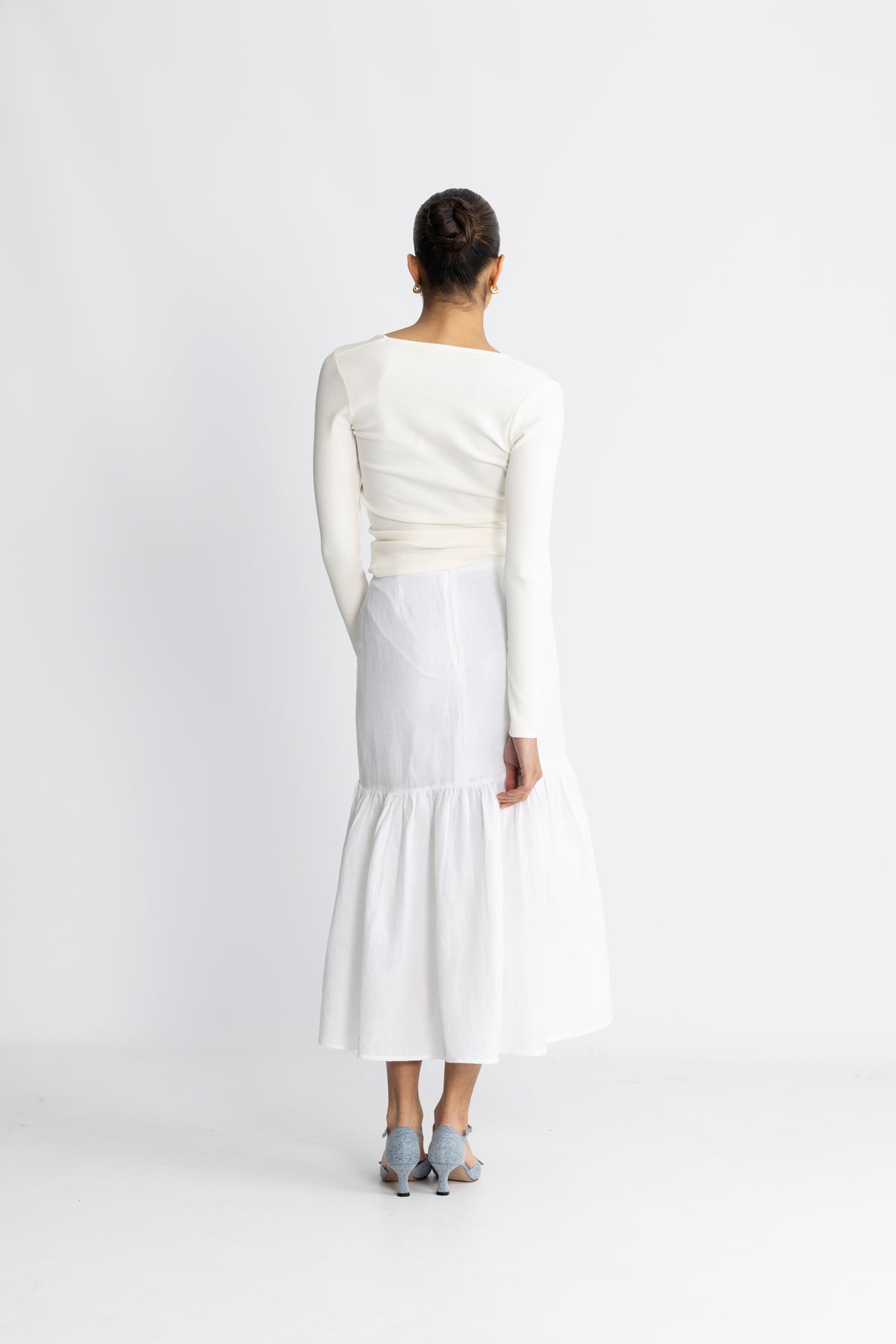 Vida Linen Kjol - Vit