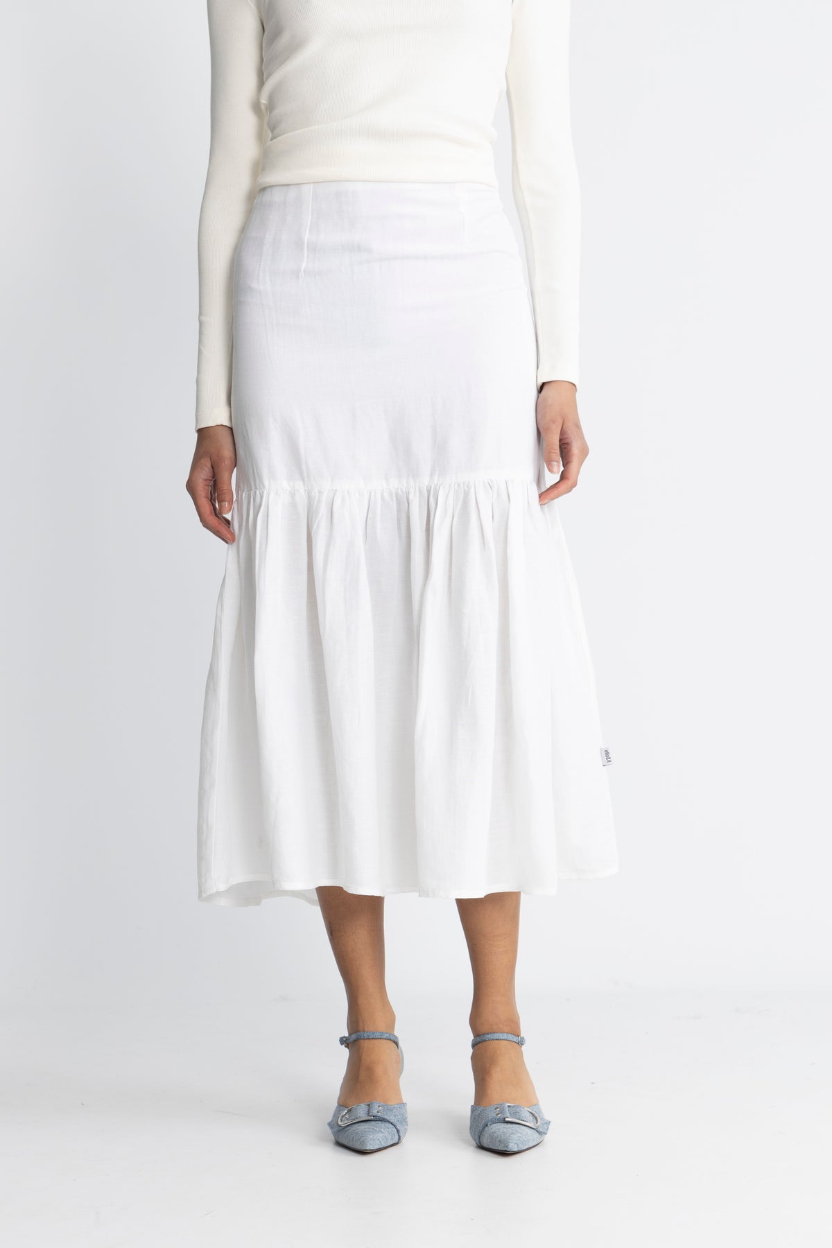 Vida Linen Kjol - Vit