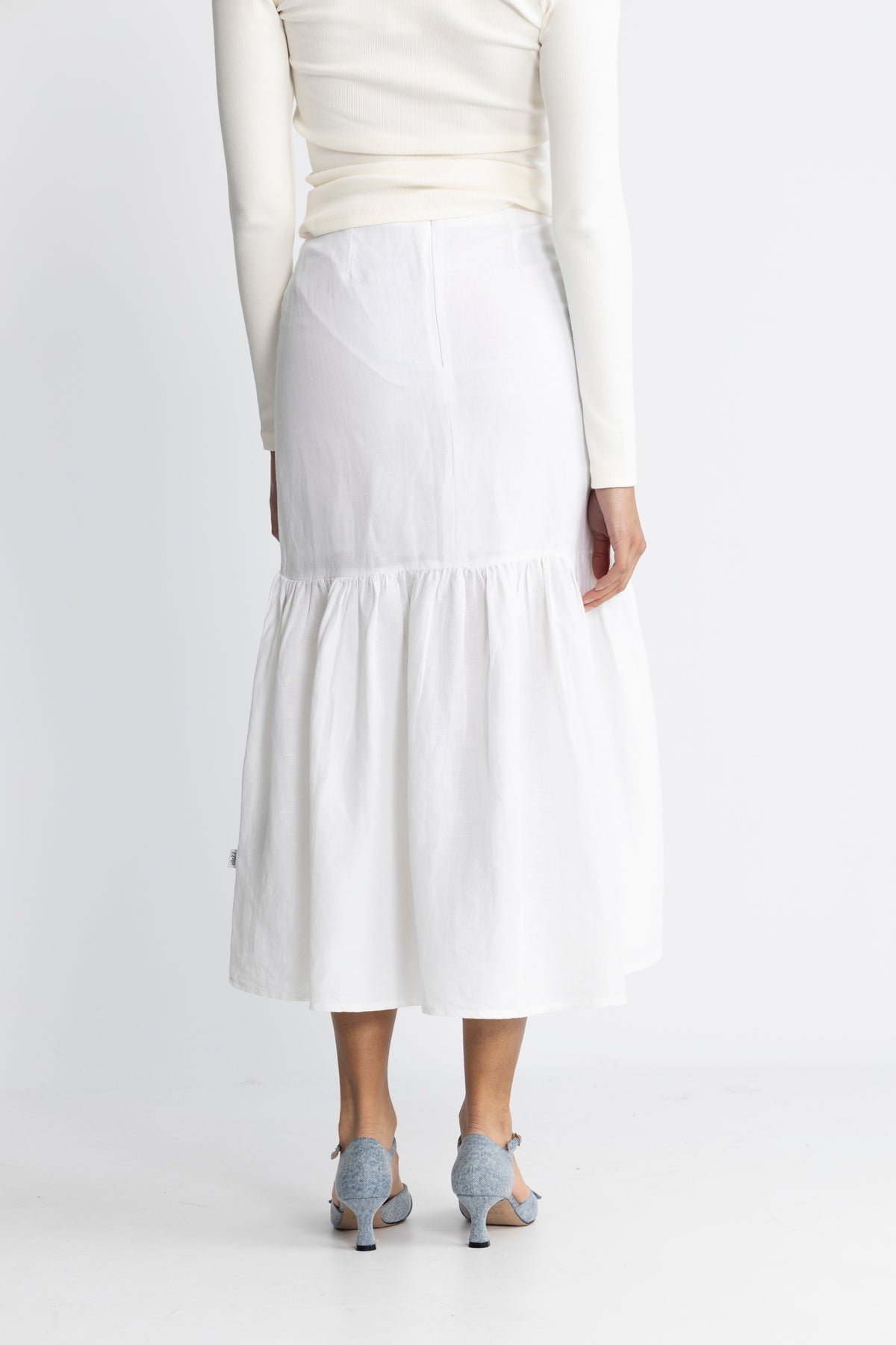 Vida Linen Kjol - Vit