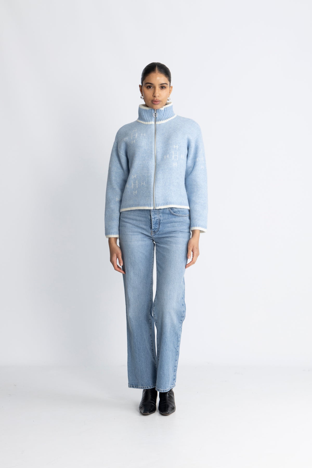 Iben Zip Jacket - Ljusblå