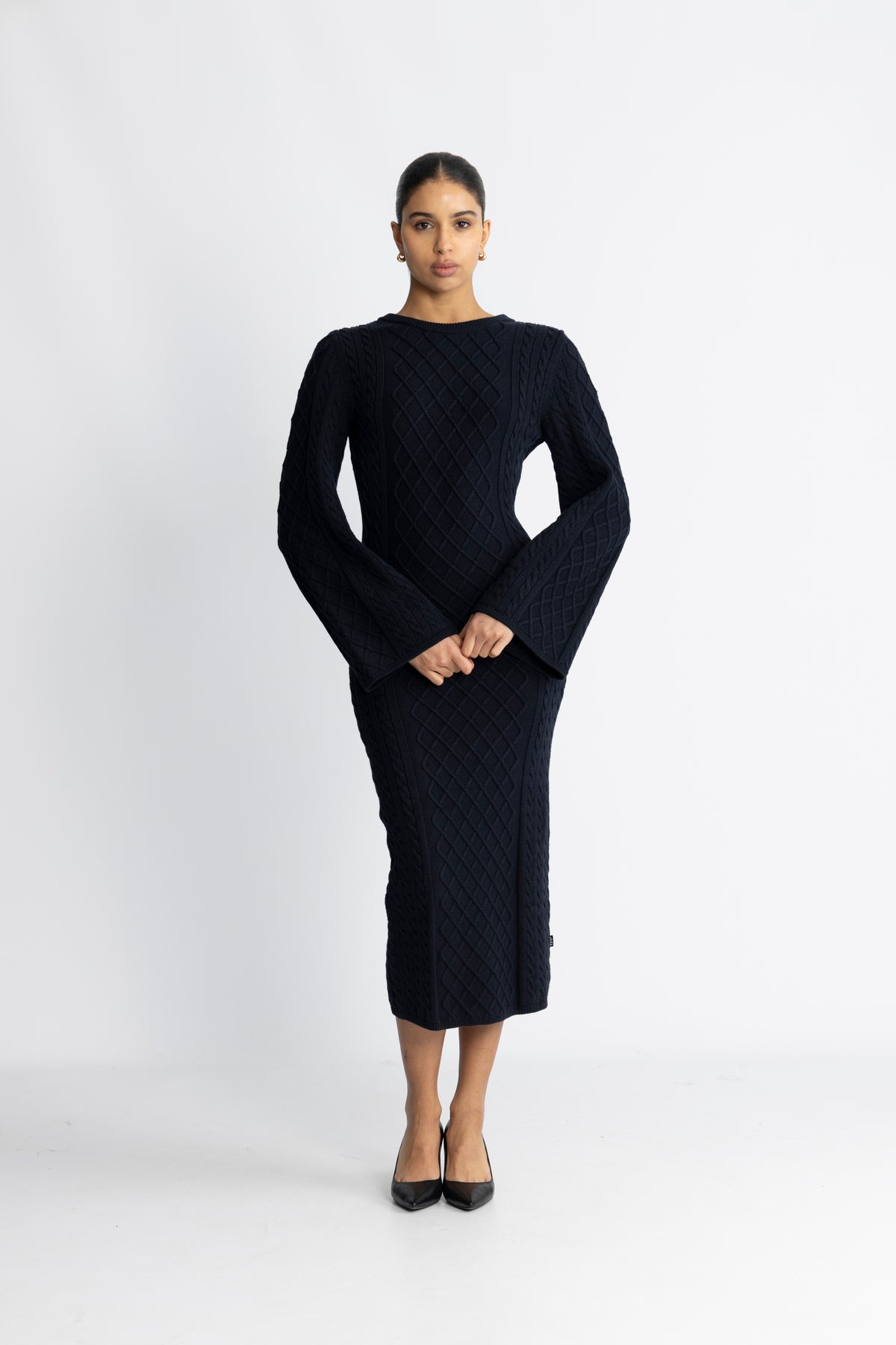 Ronda Cotton Dress - Marinblå