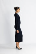 Ronda Cotton Dress - Marinblå