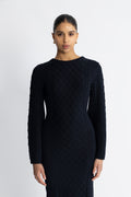Ronda Cotton Dress - Marinblå