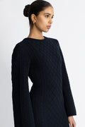 Ronda Cotton Dress - Marinblå