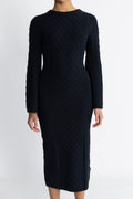 Ronda Cotton Dress - Marinblå