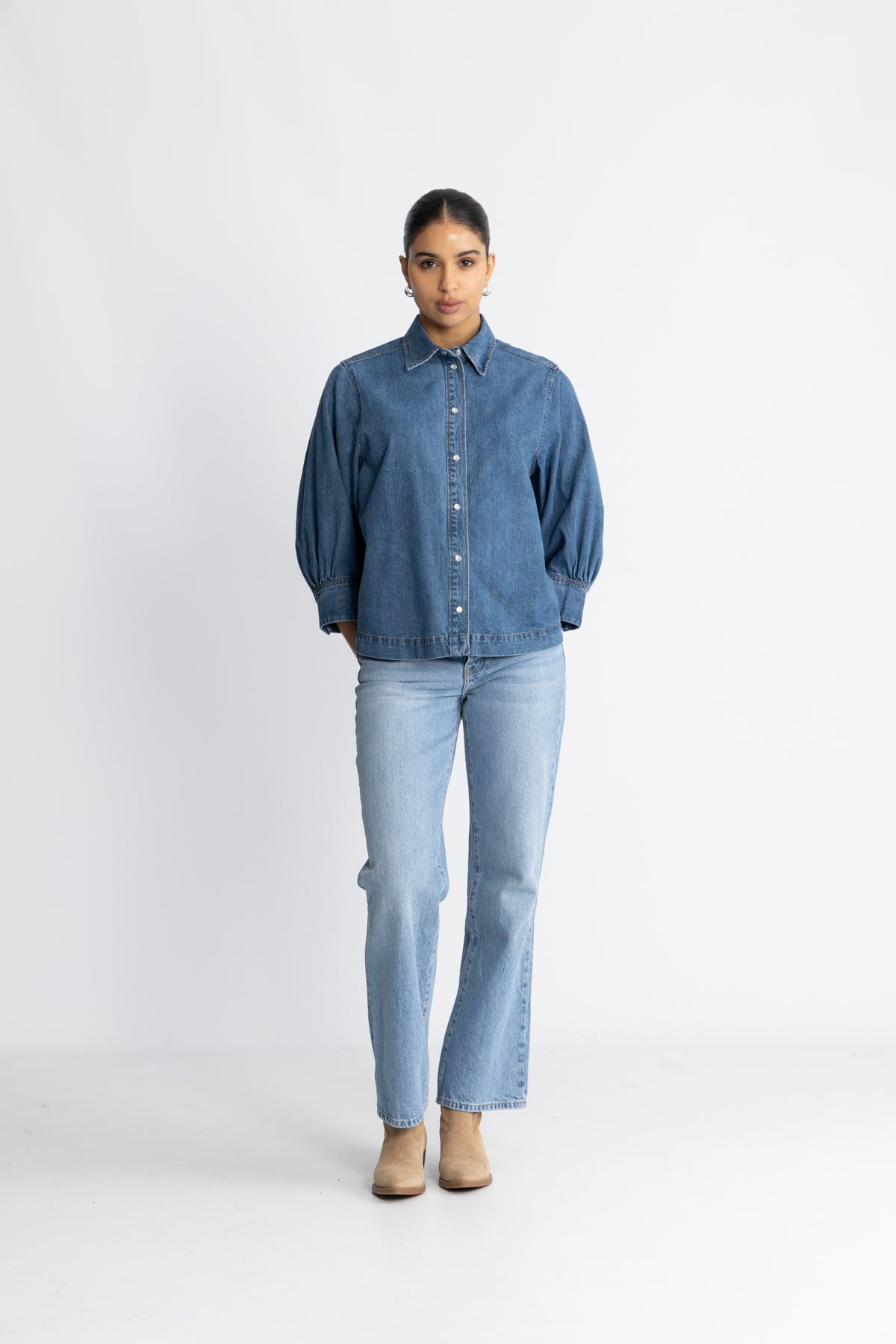 Delinacc Denim SS Shirt - Dark Denim