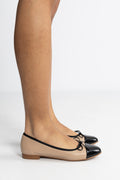 A8041 - Black Patent/Beige Nappa