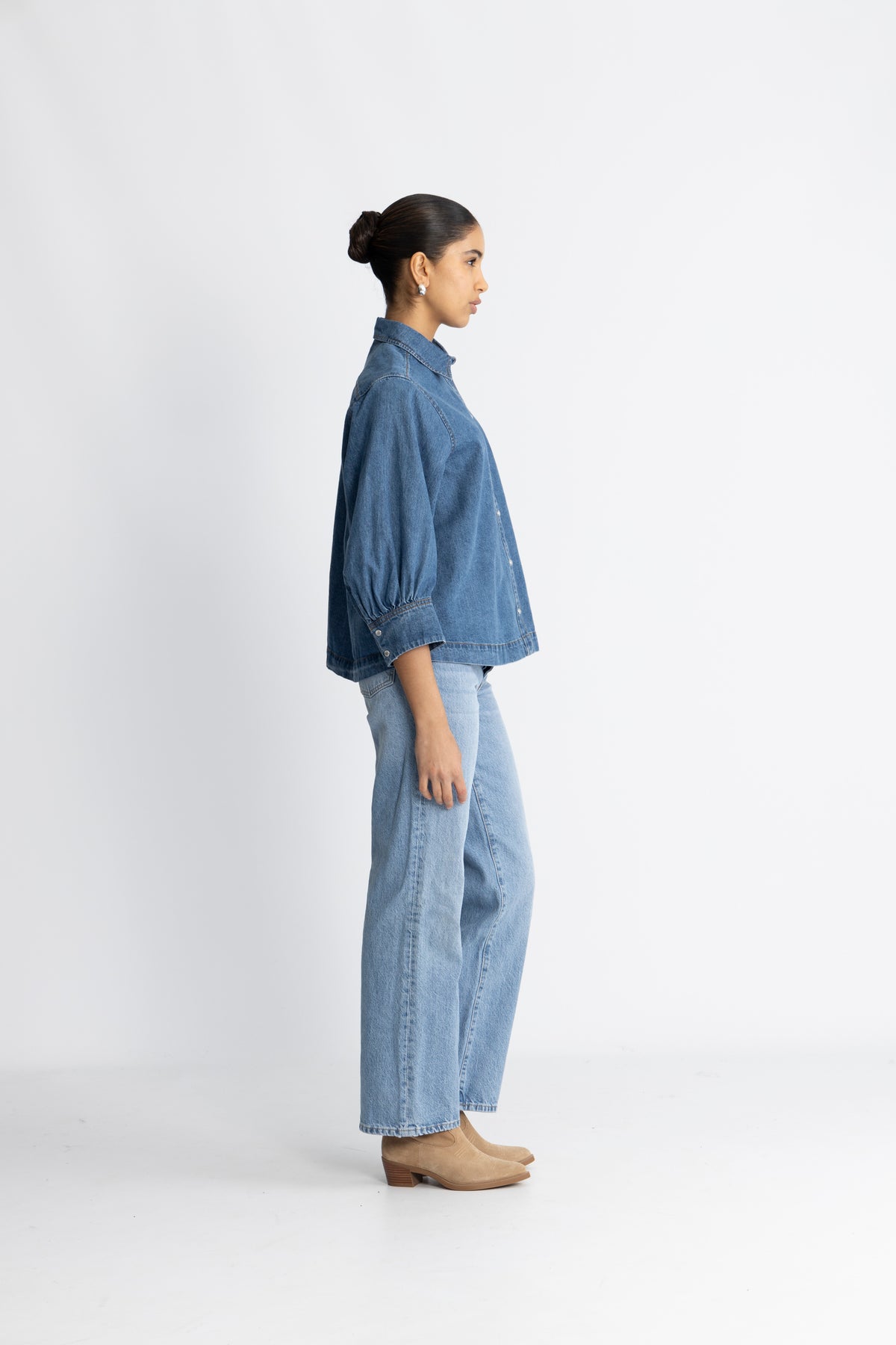 Delinacc Denim SS Shirt - Dark Denim