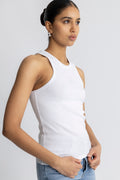 Saharacc Embroidery Tank Top - Vit