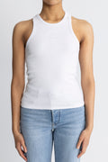 Saharacc Embroidery Tank Top - Vit