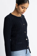 Ulla Cotton Jacket - Mörkblå