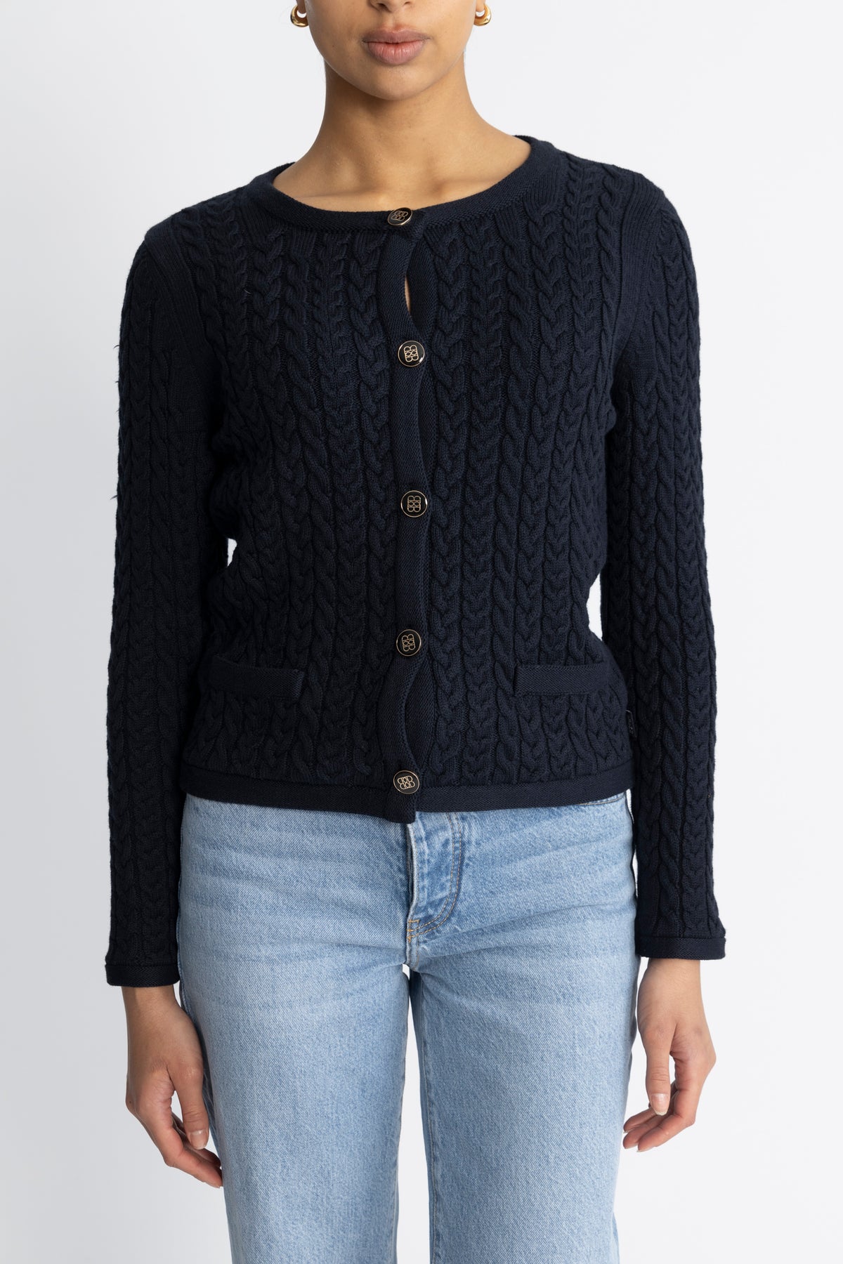 Ulla Cotton Jacket - Mörkblå