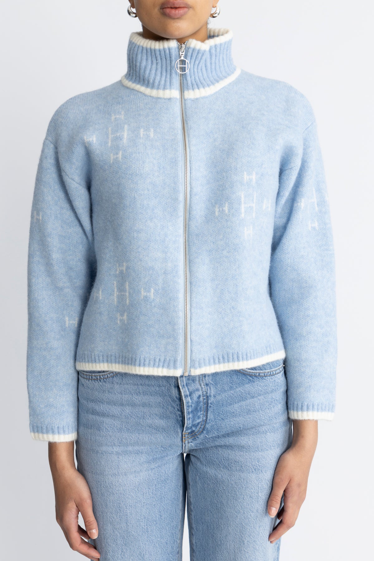 Iben Zip Jacket - Ljusblå