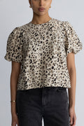 Alyona Vlora 2/4 Top Aop - Oatmeal Leo