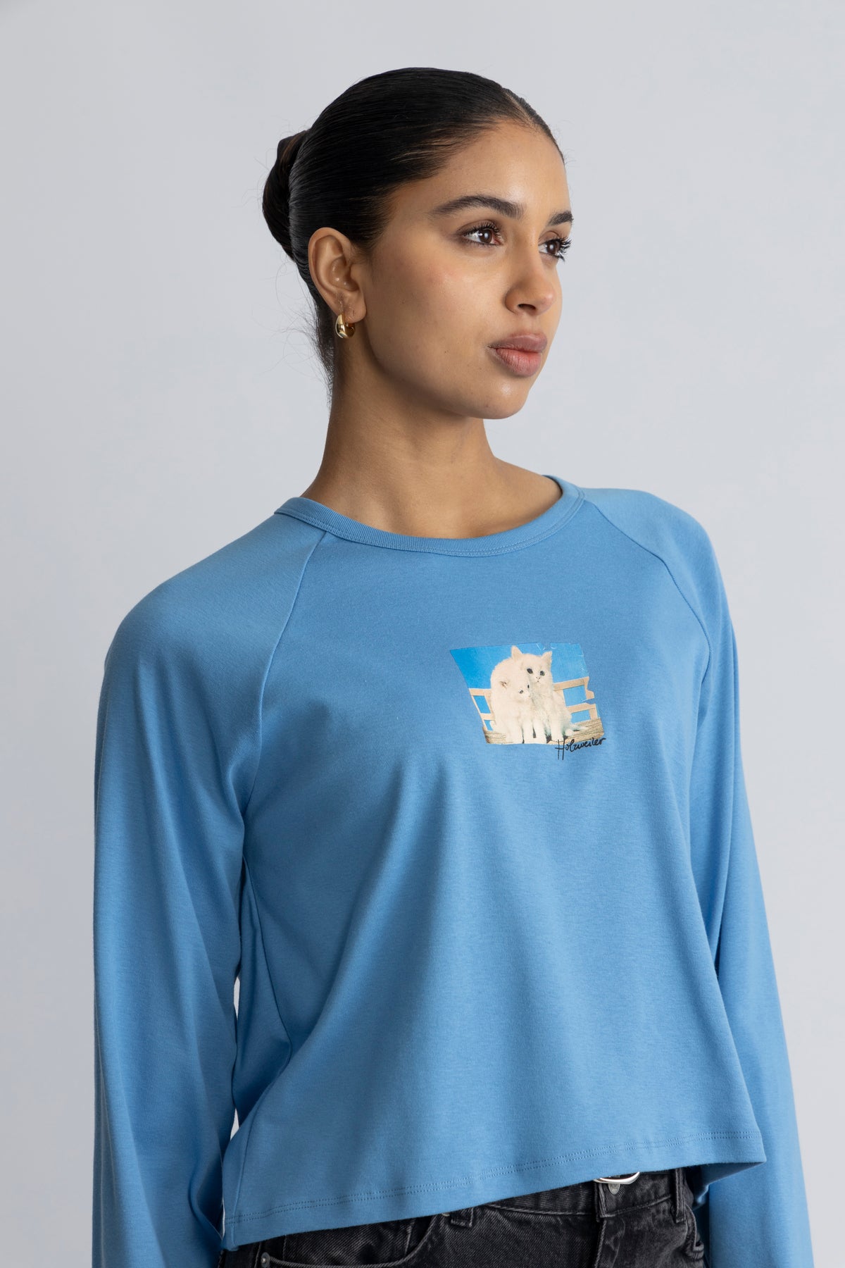 Kitty Long Sleeve - Blå