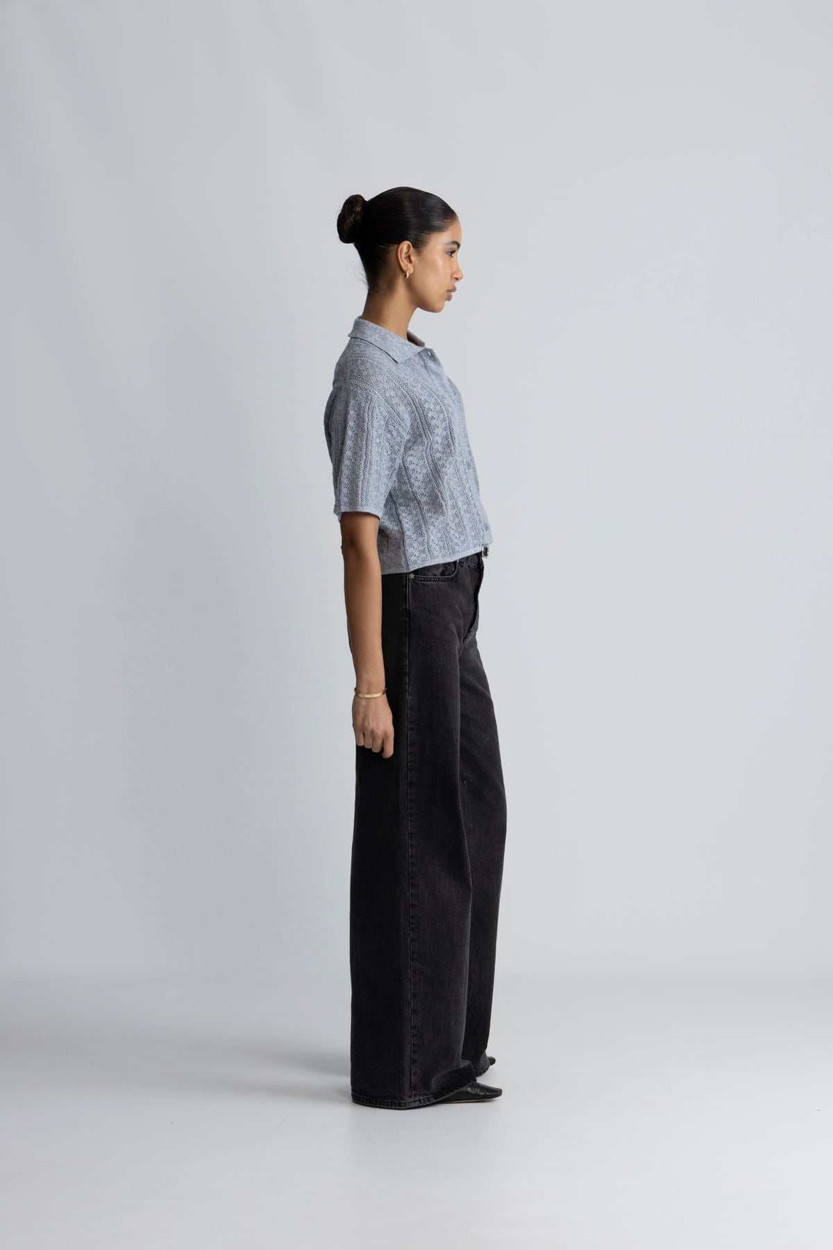 Kelp Crochet Shirt - Blue Mix