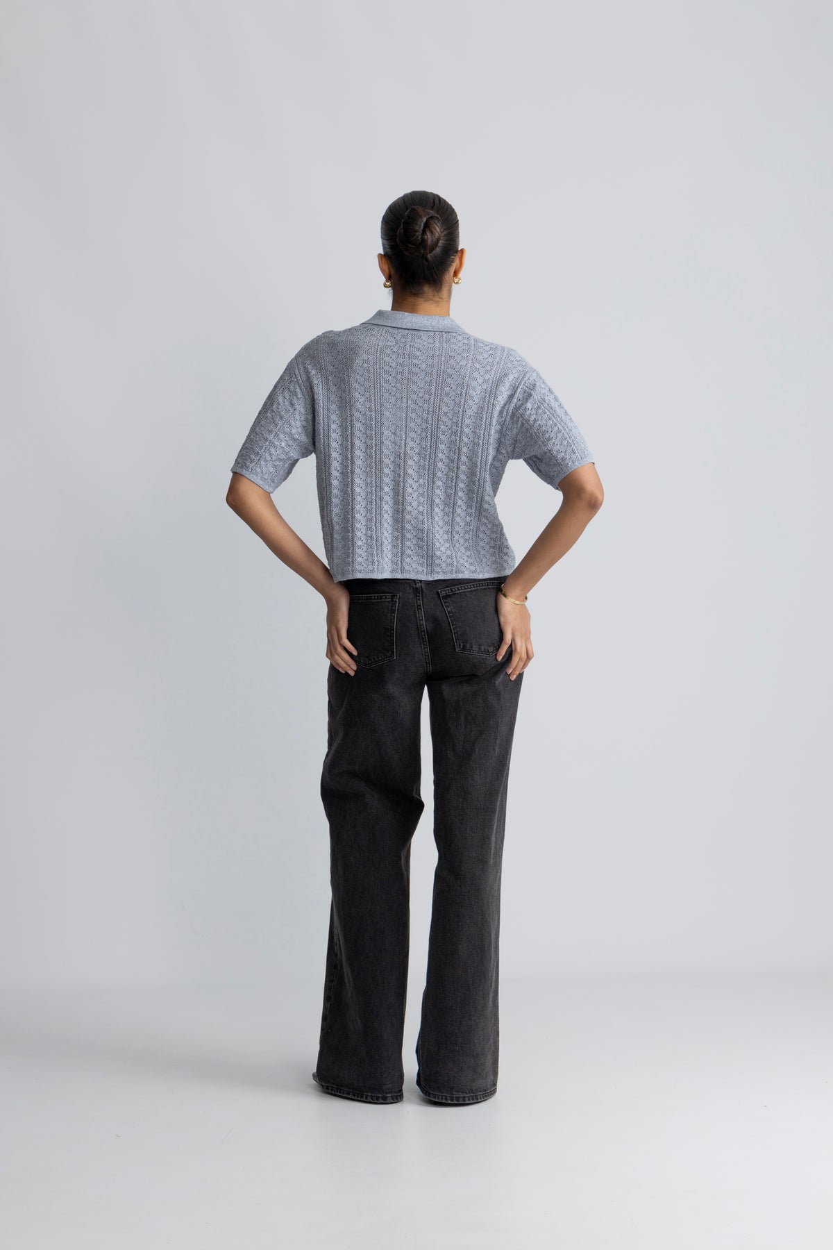 Kelp Crochet Shirt - Blue Mix