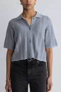 Kelp Crochet Shirt - Blue Mix