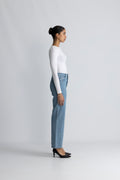 Alice HW Wide Long Jeans - Ljusblå Denim