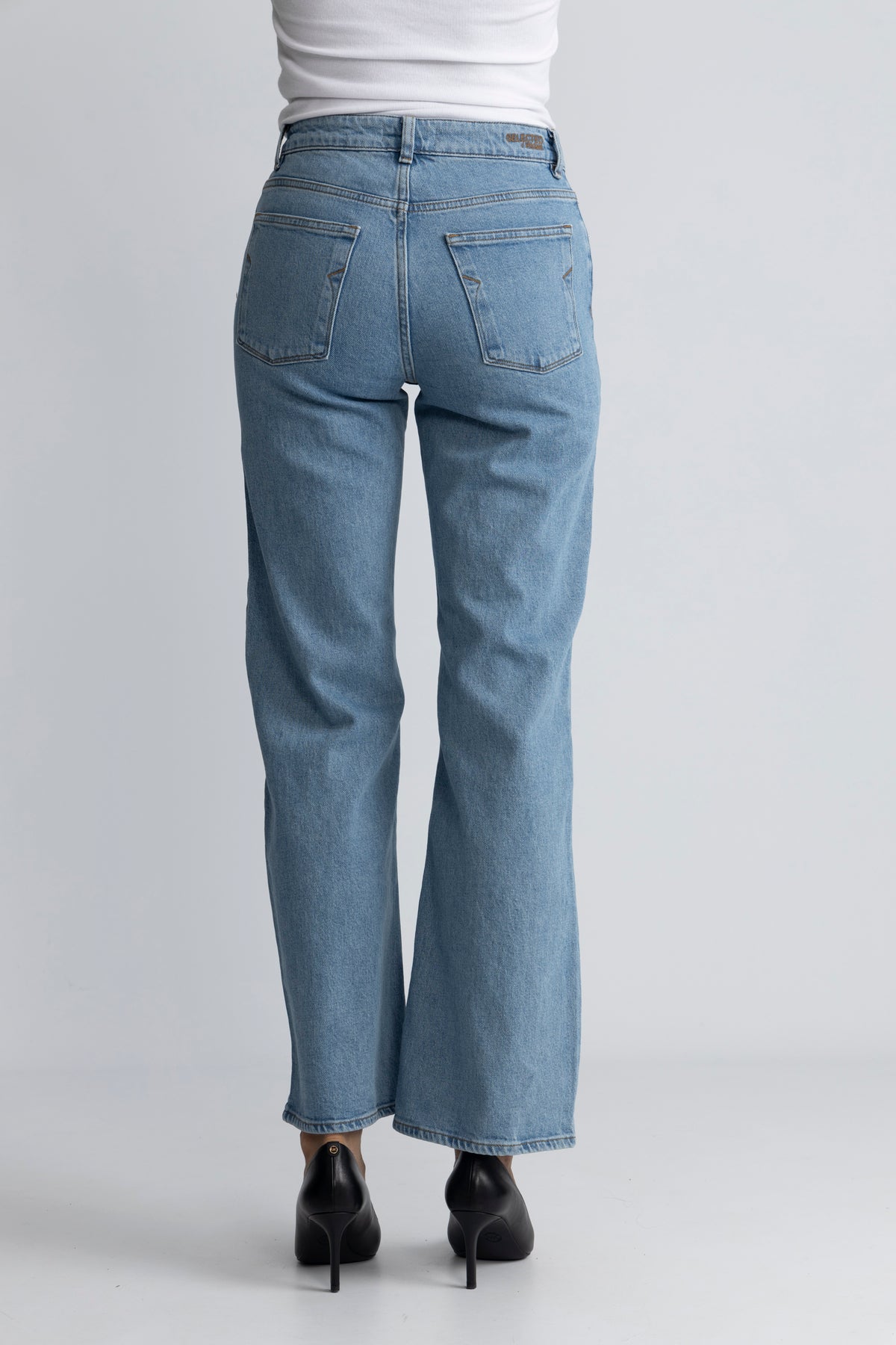 Alice HW Wide Long Jeans - Ljusblå Denim
