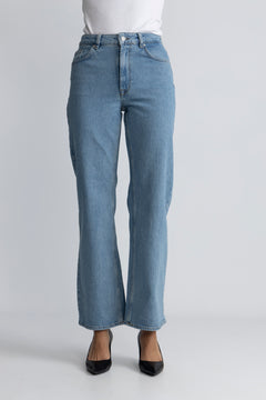 Alice Hw Wide Long Lig Blu Jeans - Light Blue Denim